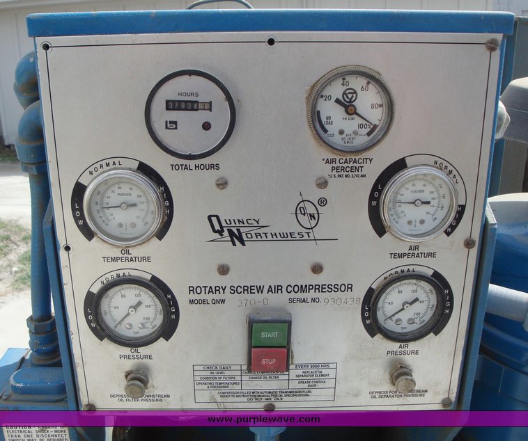 image for item 1108 Quincy 370-D screw type air compressor