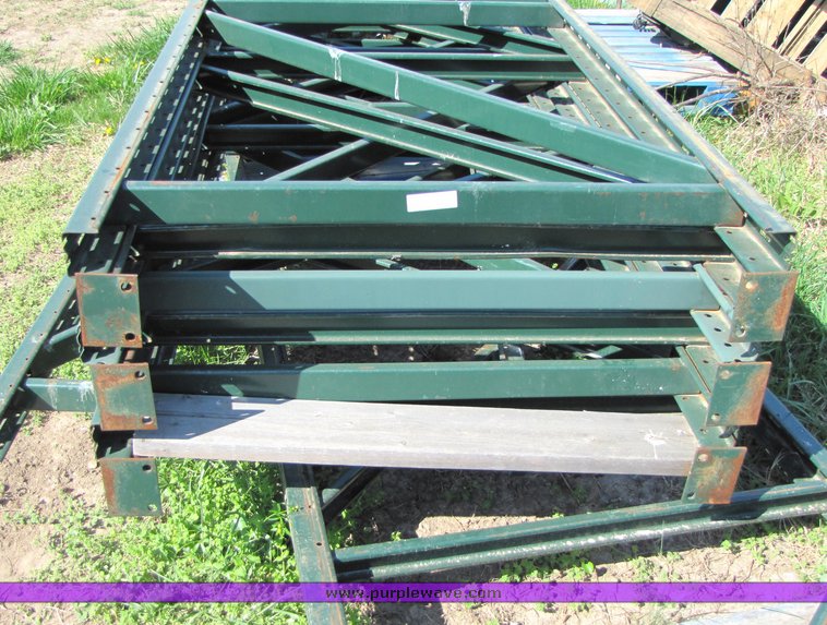 image for item 3025 (8) 14' x 44" pallet racking uprights