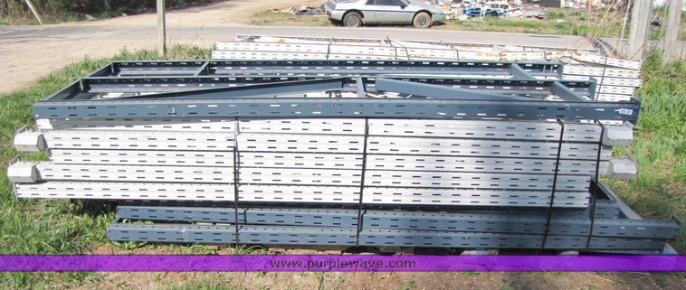 image for item 3046 (9) 10' x 44" pallet racking uprights