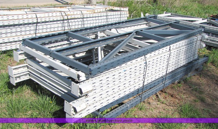 image for item 3046 (9) 10' x 44" pallet racking uprights