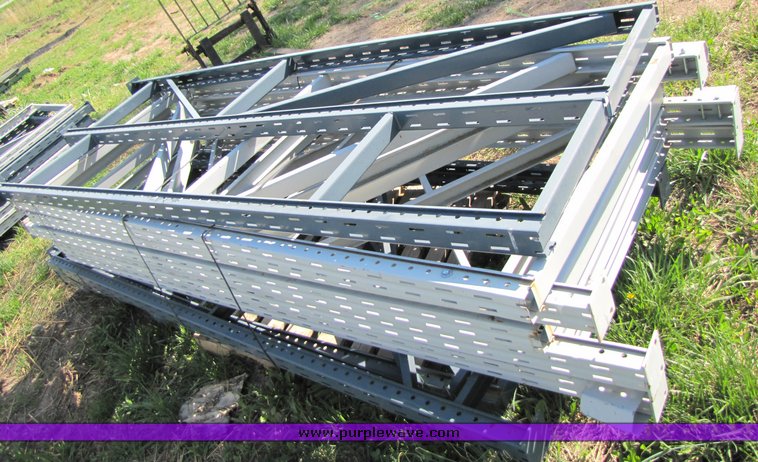 image for item 3046 (9) 10' x 44" pallet racking uprights