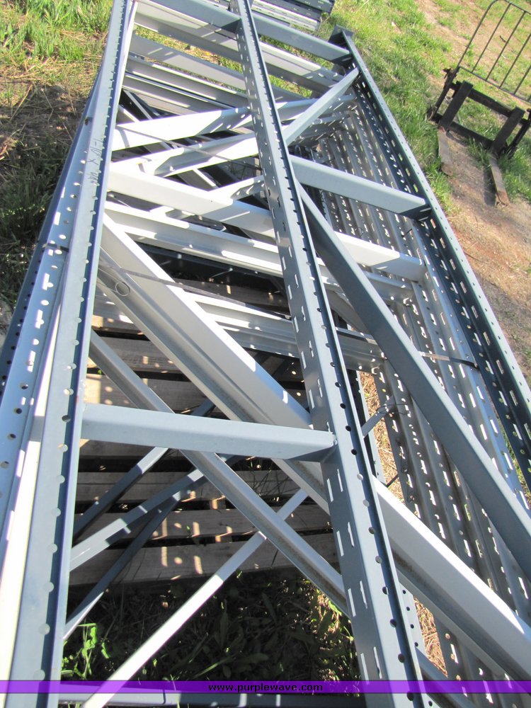 image for item 3046 (9) 10' x 44" pallet racking uprights
