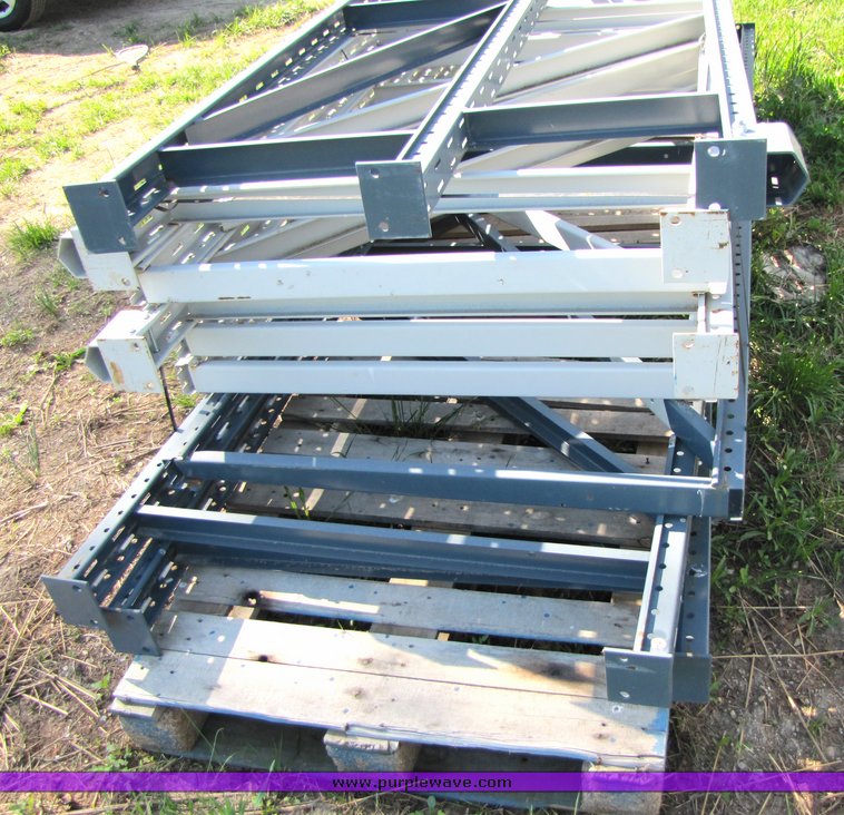 image for item 3046 (9) 10' x 44" pallet racking uprights