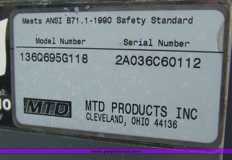 image for item 7034 MTD lawn tractor