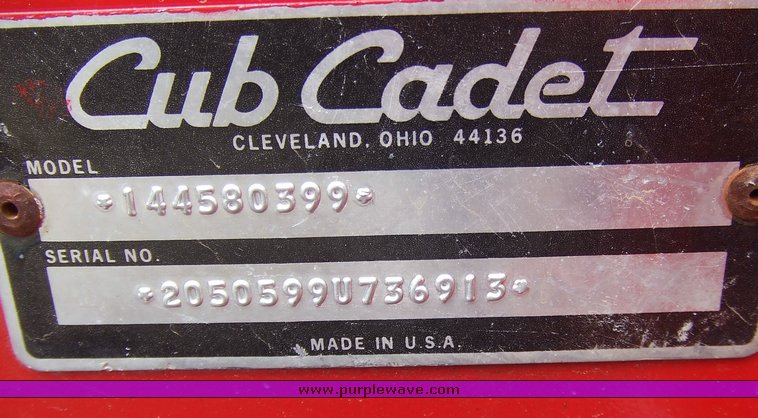 image for item 7035 Cub Cadet 582 Special garden tractor