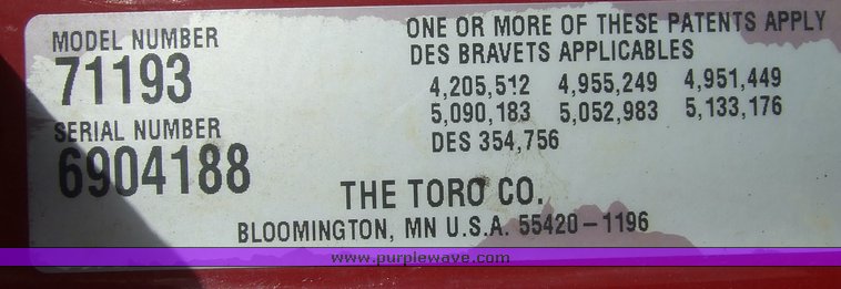 image for item 7037 Toro lawn tractor