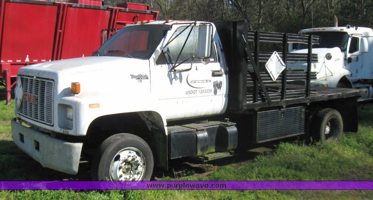 image for item 5660 1992 GMC Topkick 4x2 flatbed truck