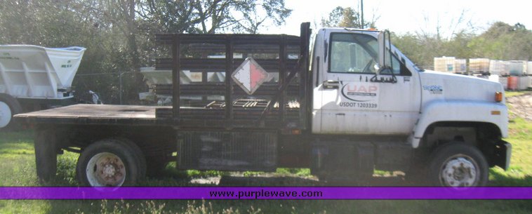 image for item 5660 1992 GMC Topkick 4x2 flatbed truck