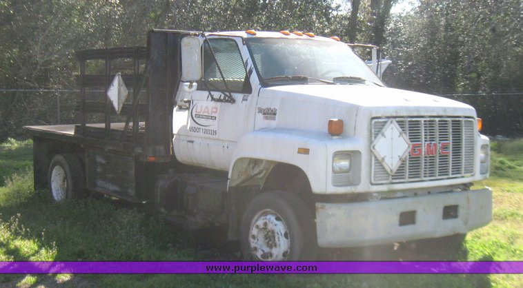 image for item 5660 1992 GMC Topkick 4x2 flatbed truck