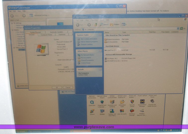 image for item 1722 Powerspec PC with monitor, keyboard and speakers