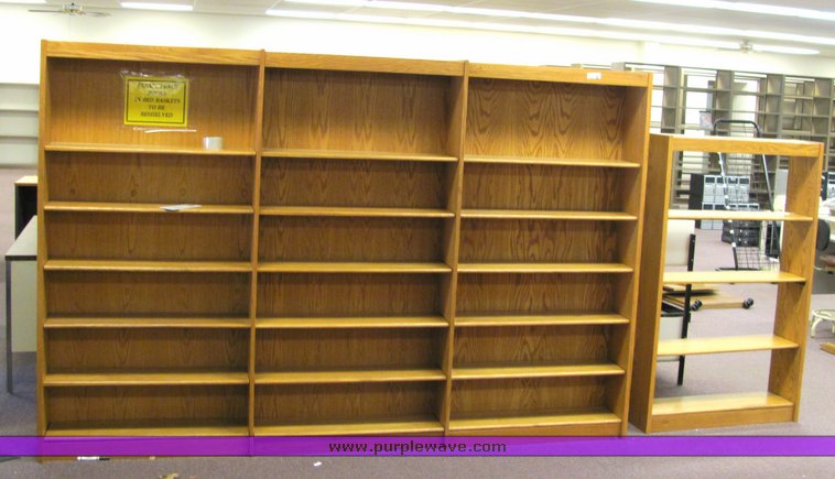 image for item 4121 (2) wood bookshelves