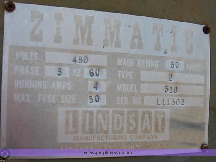 image for item 6305 Zimmatic two section linear sprinkler