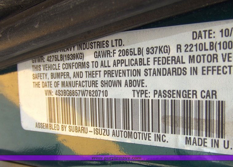 image for item 6714 1998 Subaru Legacy Outback station wagon