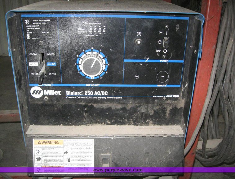 image for item 6331 Miller Dialare 250 AC/DC welder with cart