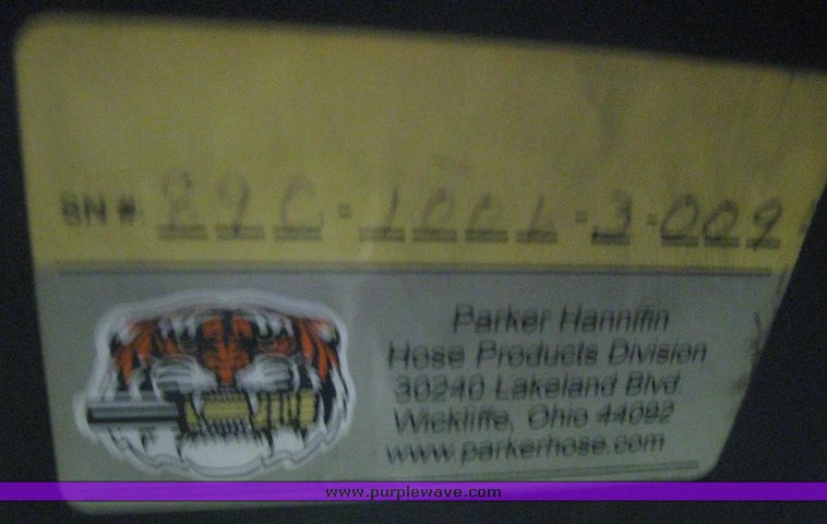 image for item 6336 Parker fluid Connections hydraulic hose crimping machine