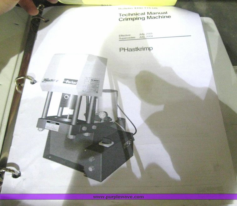 image for item 6336 Parker fluid Connections hydraulic hose crimping machine