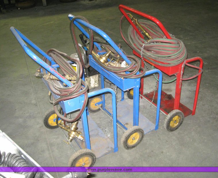 image for item 6343 (3) torch carts with Prostar torch and regulators