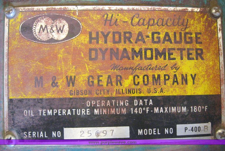 image for item 6400 M&W Hydra-Gauge dynamoter