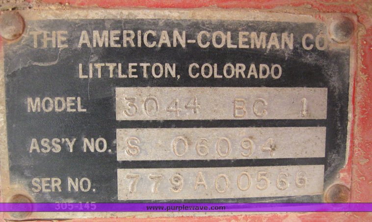 image for item 6444 American Coleman 3044BC1 yard truck