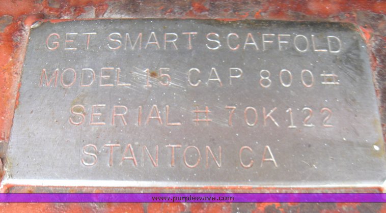 image for item 7004 Get Smart Scaffold 15 electric scissor lift