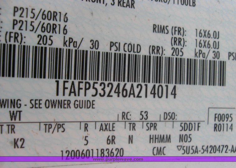 image for item 2158 2006 Ford Taurus SE