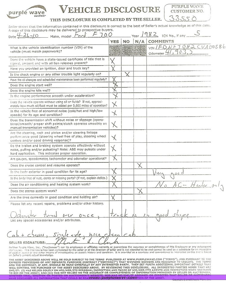 image for item 1305 1982 Ford Medium Heavy F700