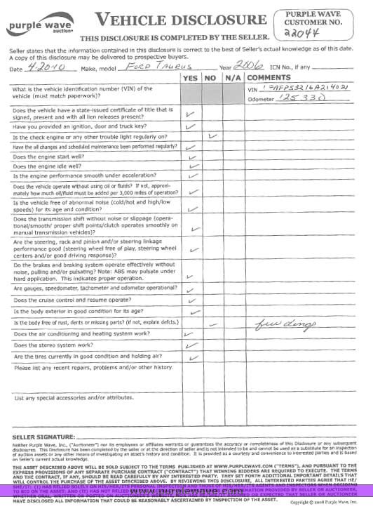 image for item 2157 2006 Ford Taurus SE