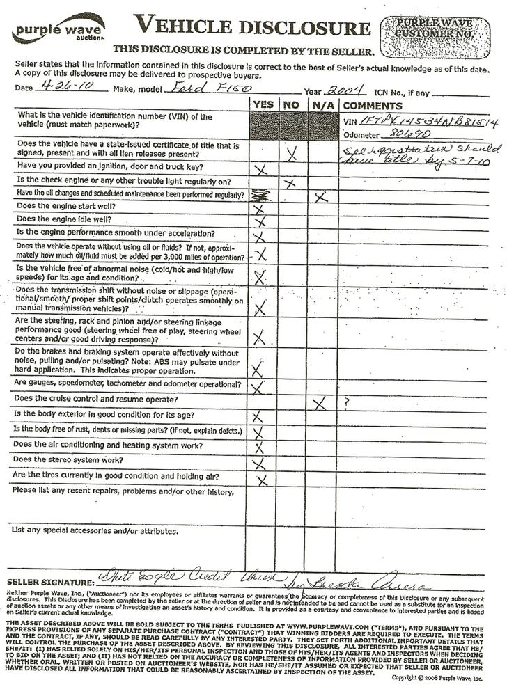 image for item 4262 2004 Ford Lariat extended cab pickup
