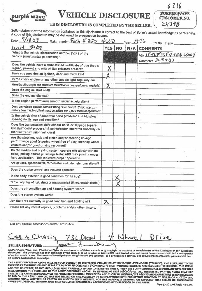 image for item 6216 1996 Ford F350 pickup