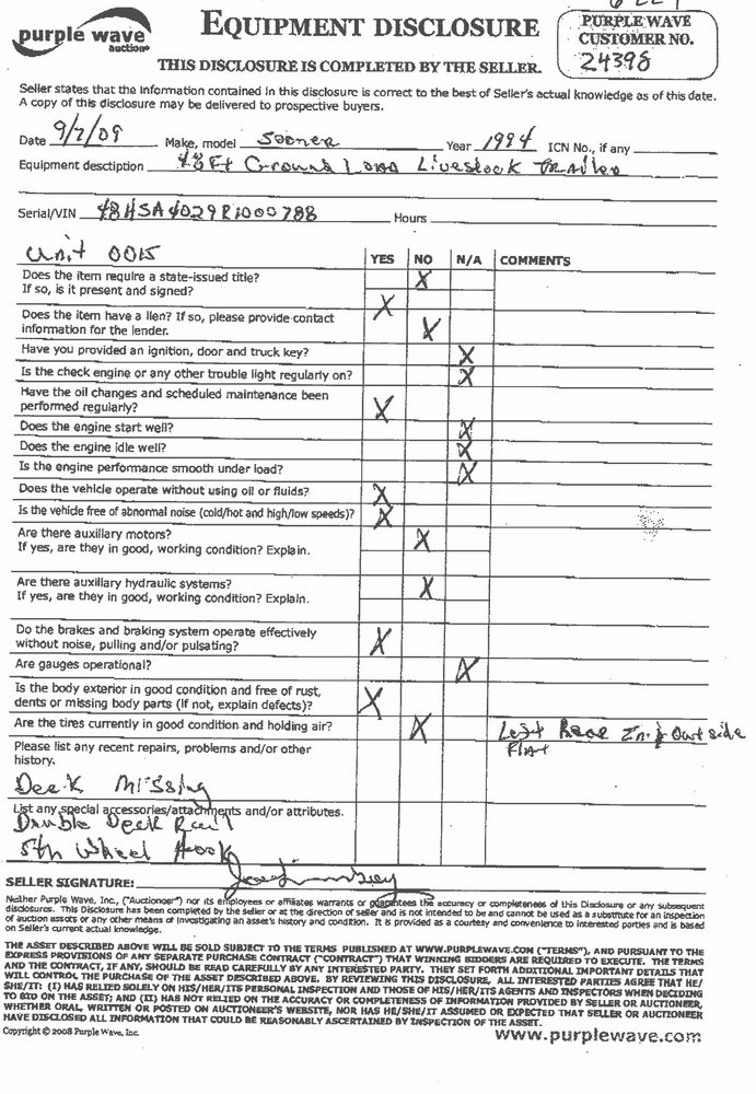 image for item 6229 1994 Sooner 50' trailer