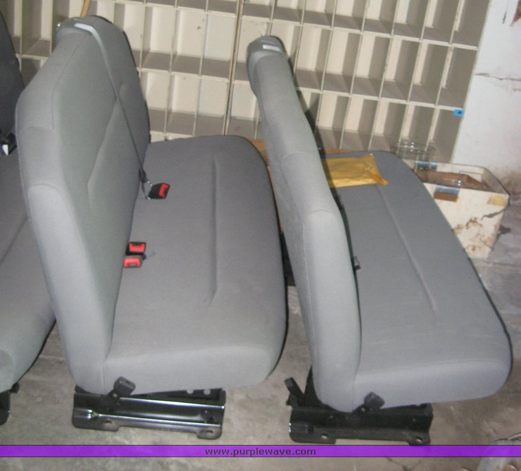 (4) 2009 Ford E350 gray van bench seats in Topeka, KS Item 2001 sold
