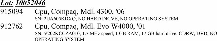 image for item 2046 Assorted computers and monitors