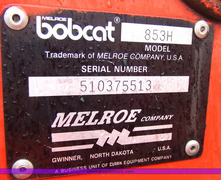 image for item 2169 1994 Bobcat 853H skid steer