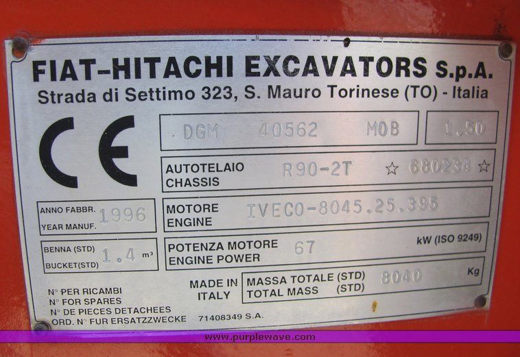 image for item 4425 1996 Fiat-Allis FR-90 wheel loader