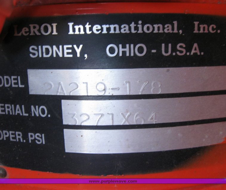 image for item 6481 1994 Leroi trailer mounted air compressor