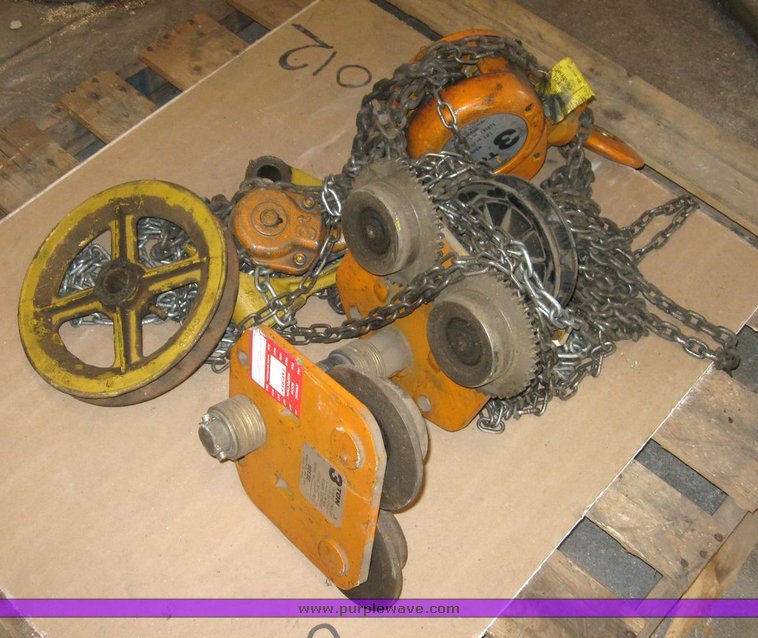 image for item 6493 (2) Beebe three ton manual chain hoists