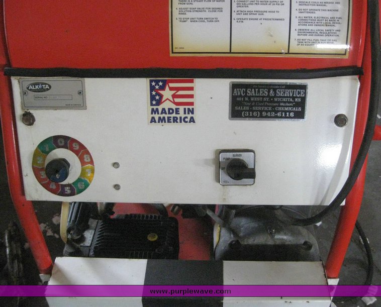 image for item 6548 2002 Alkota portable pressure washer