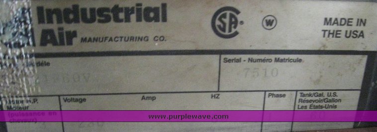 image for item 6552 Stationary industrial air compressor