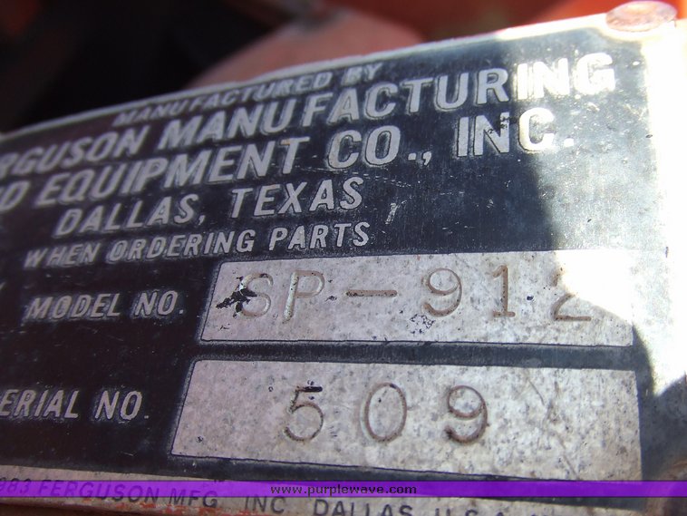 image for item 7076 1985 Ferguson SP912 pneumatic roller