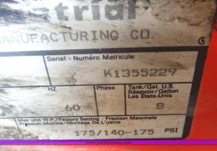 image for item 7082 1990 Industrial portable air compressor