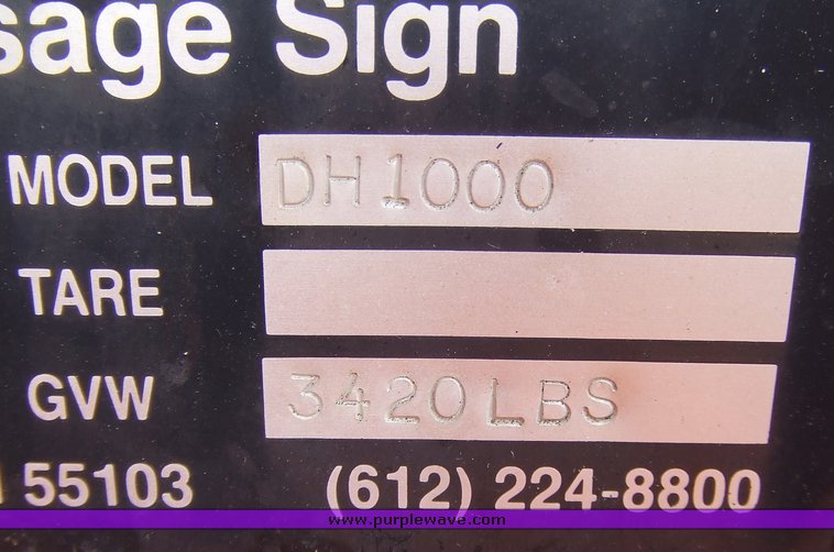 image for item 7107 1996 Addco trailer-mounted variable message board