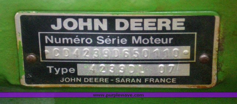 image for item 1201 1986 John Deere 2350 MFWD tractor