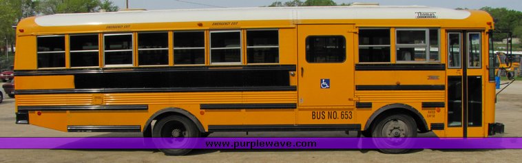 image for item 3118 2001 Thomas School Bus with wheel chair lift