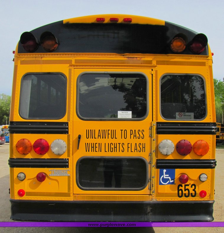 image for item 3118 2001 Thomas School Bus with wheel chair lift
