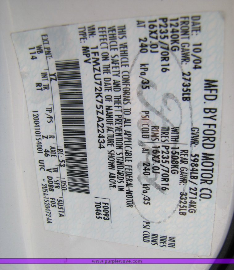 image for item 3134 2005 Ford Explorer