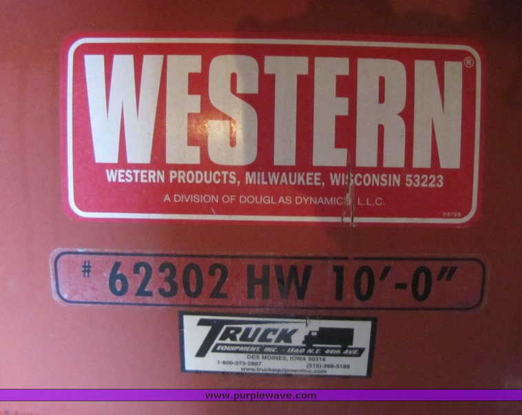 image for item 3157 Western 10' truck mount snow blade