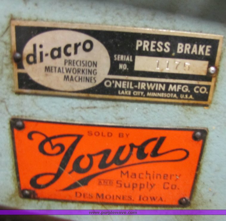 image for item 3181 Di-Acro press brake