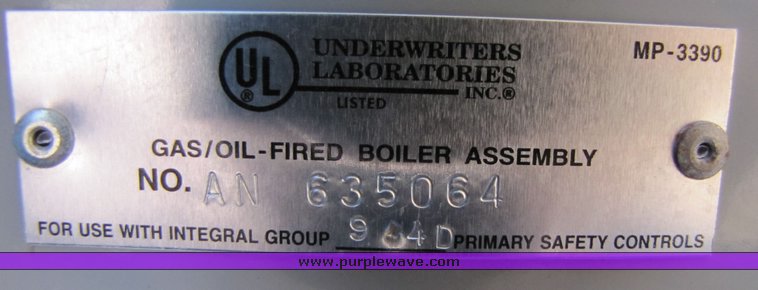 image for item 3188 1999 Bryan AB250-W-FDGO boiler