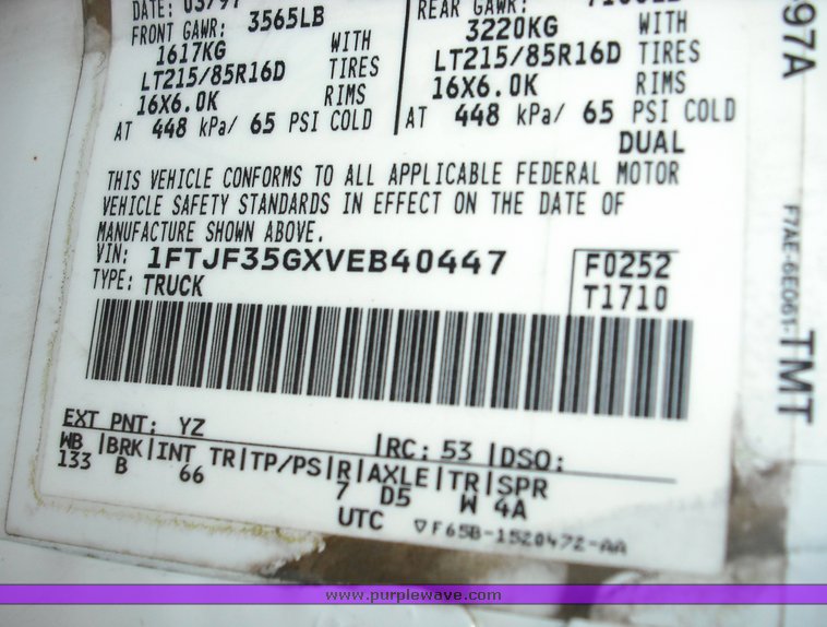 image for item 3280 1997 Ford F350 pickup