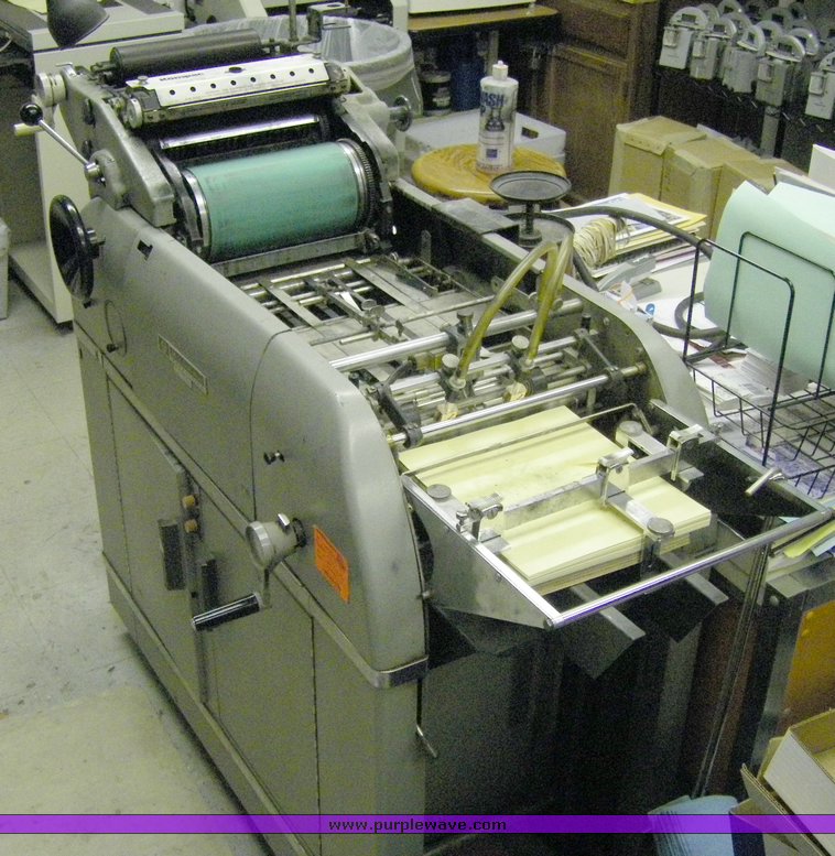 AM Multilith offset printing press in University City, MO Item 9000